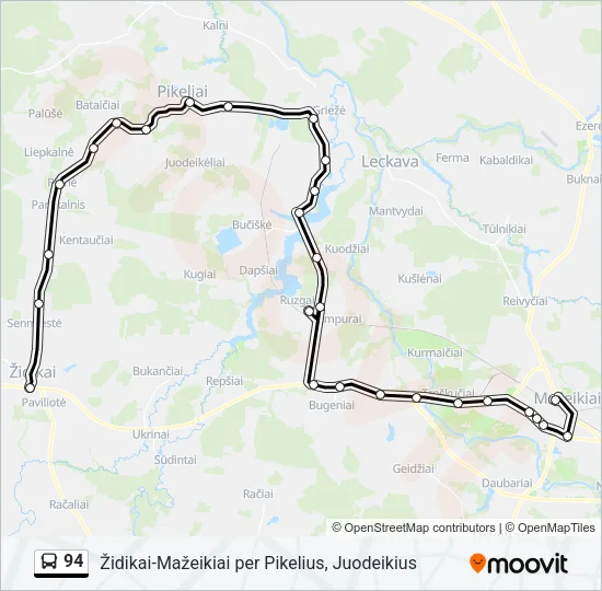 94 Bus Line Map