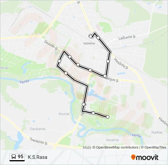95 Bus Line Map