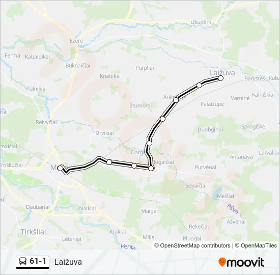 61-1 Bus Line Map
