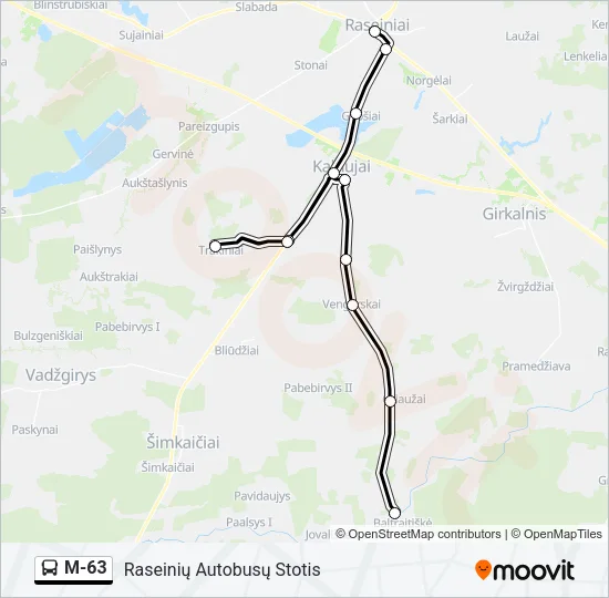 M-63 Bus Line Map