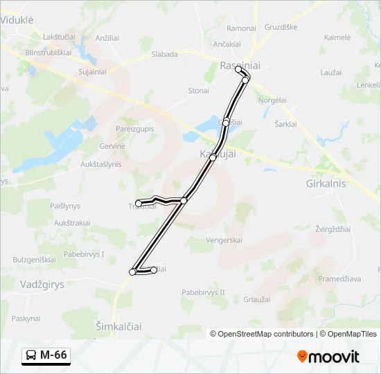 M-66 Bus Line Map