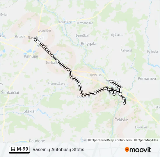 M-99 Bus Line Map