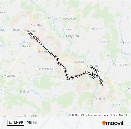 M-99 Bus Line Map