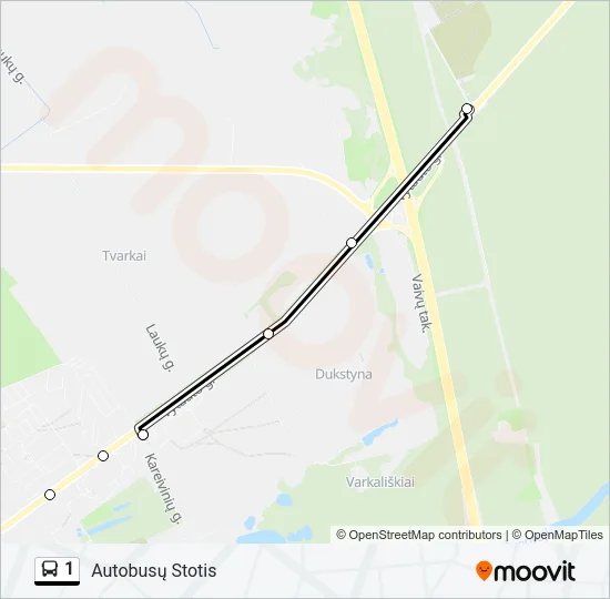 1 Bus Line Map
