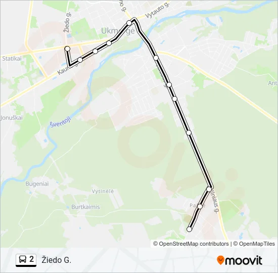 2 Bus Line Map