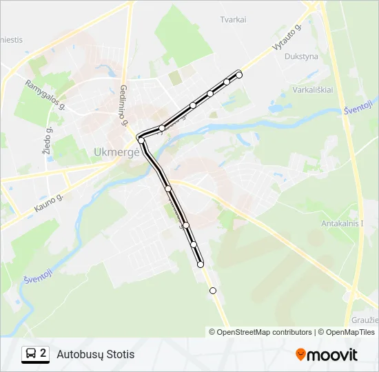 2 Bus Line Map