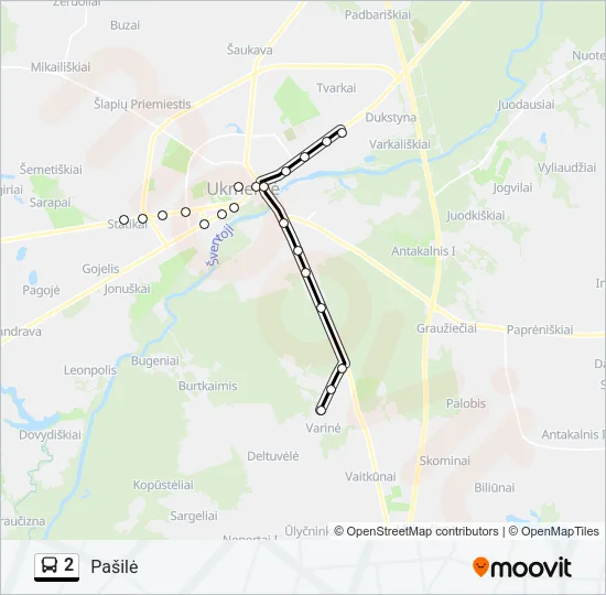 2 Bus Line Map