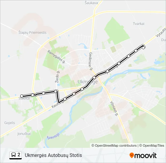2 Bus Line Map