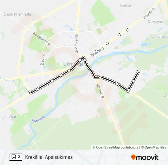 3 Bus Line Map