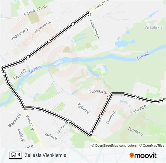 3 Bus Line Map