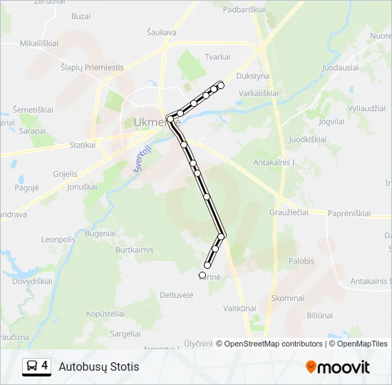 4 Bus Line Map