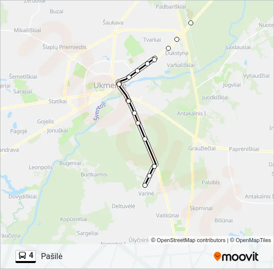 4 Bus Line Map