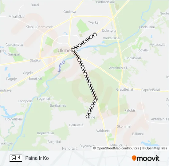 4 Bus Line Map