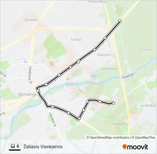 6 Bus Line Map