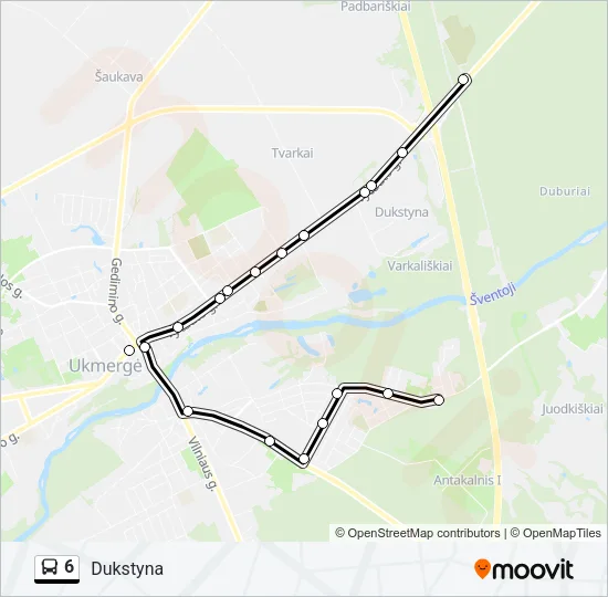 6 Bus Line Map