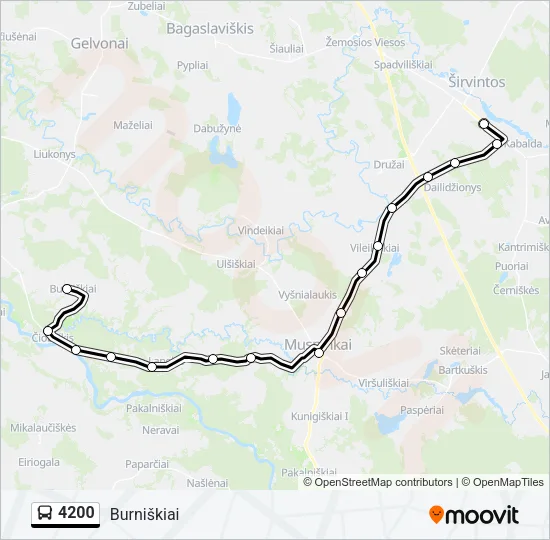 Автобус 4200: карта маршрута