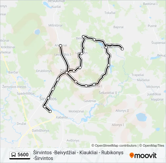 Автобус 5600: карта маршрута