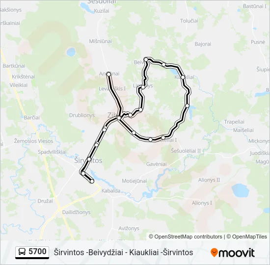 5700 Bus Line Map