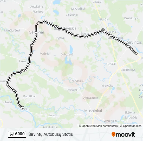6000 Bus Line Map