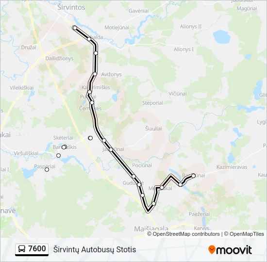 7600 Bus Line Map