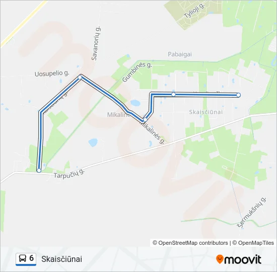 6 Bus Line Map