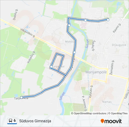 6 Bus Line Map
