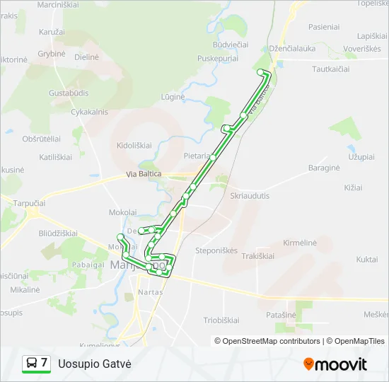 7 Bus Line Map