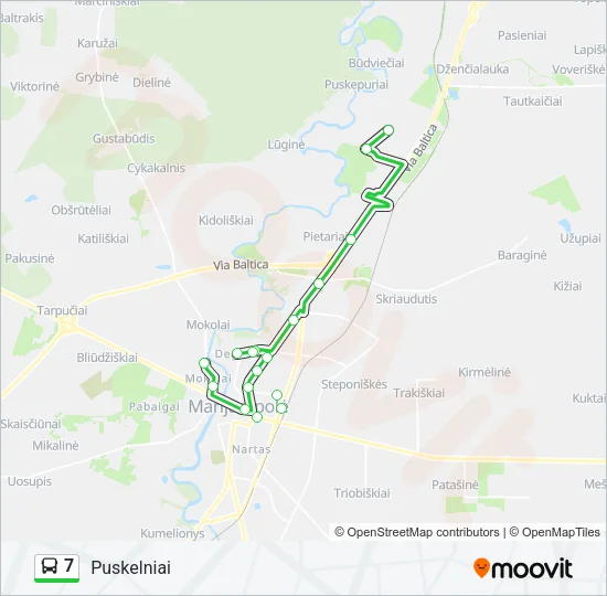 7 Bus Line Map