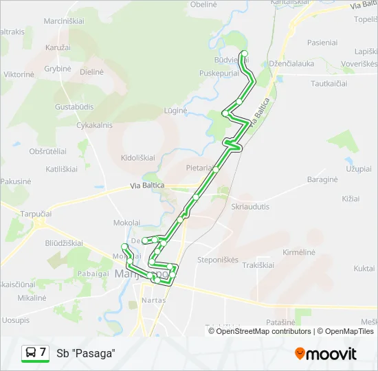 7 Bus Line Map
