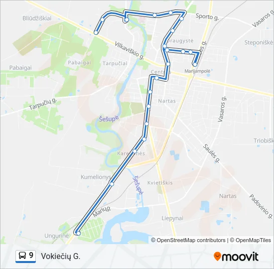 9 Bus Line Map