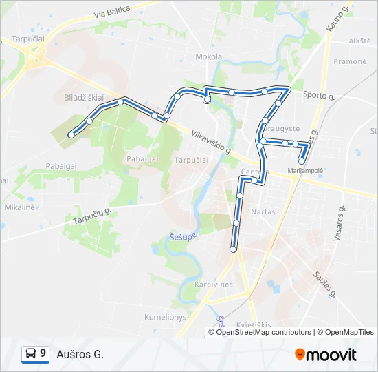 9 Bus Line Map