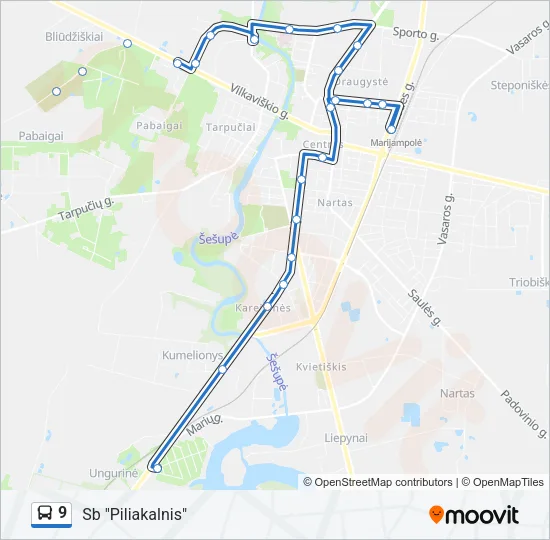 9 Bus Line Map