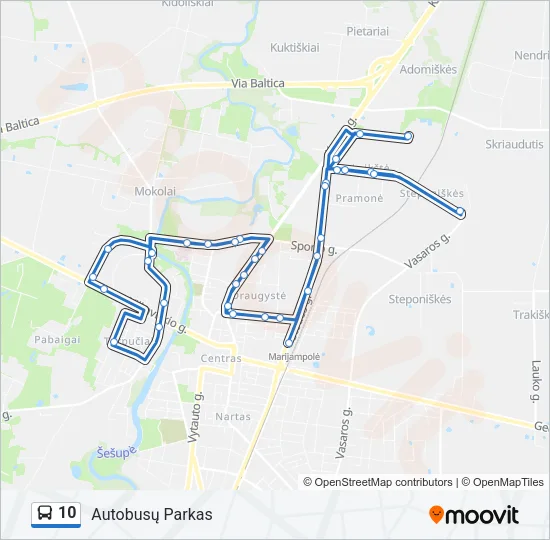 10 Bus Line Map