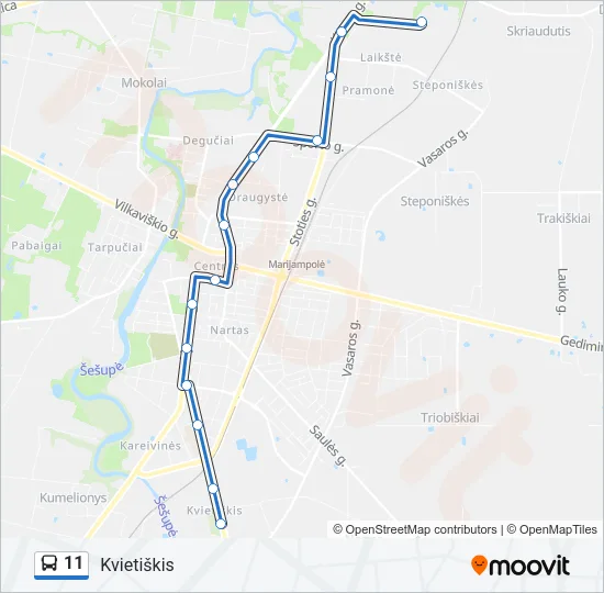 11 Bus Line Map