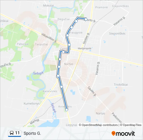 11 Bus Line Map