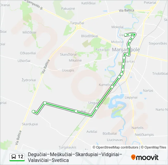 12 Bus Line Map