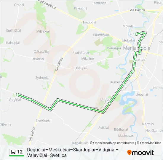 12 Bus Line Map