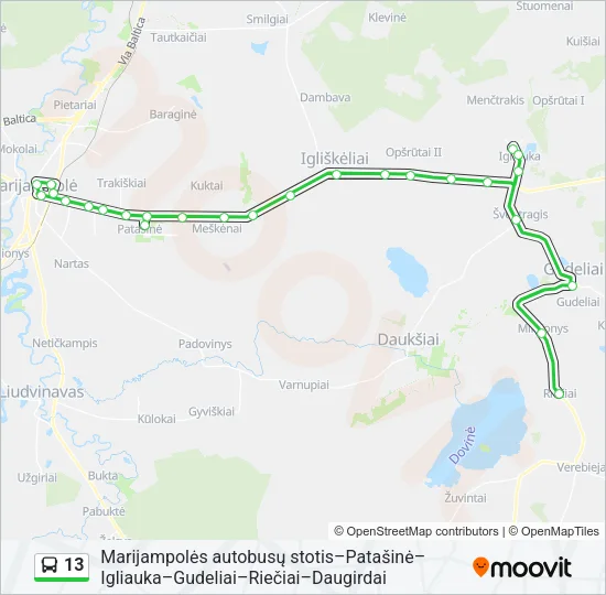13 Bus Line Map