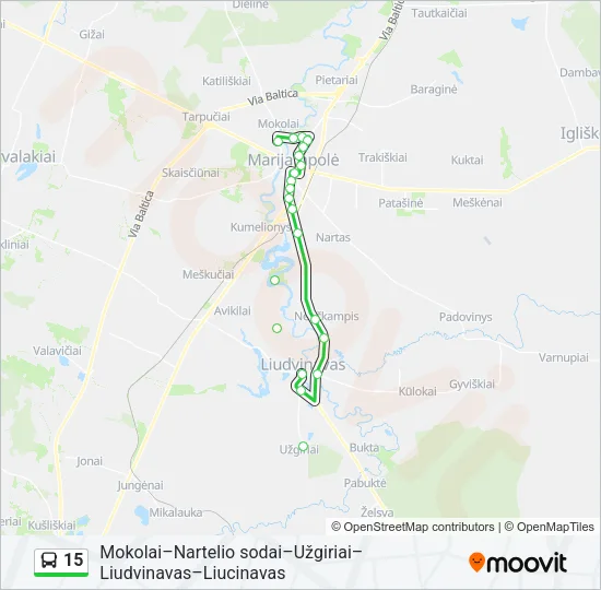 15 Bus Line Map