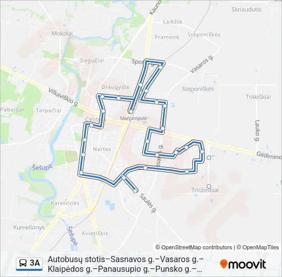 3A Bus Line Map