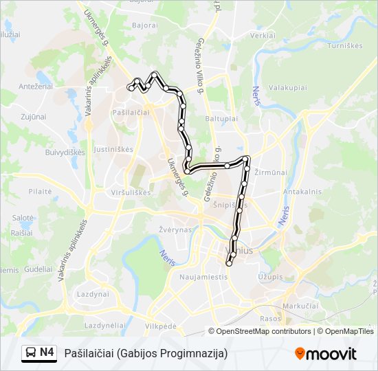 N4 Bus Line Map