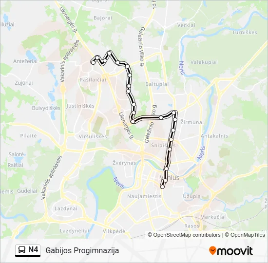 N4 Bus Line Map