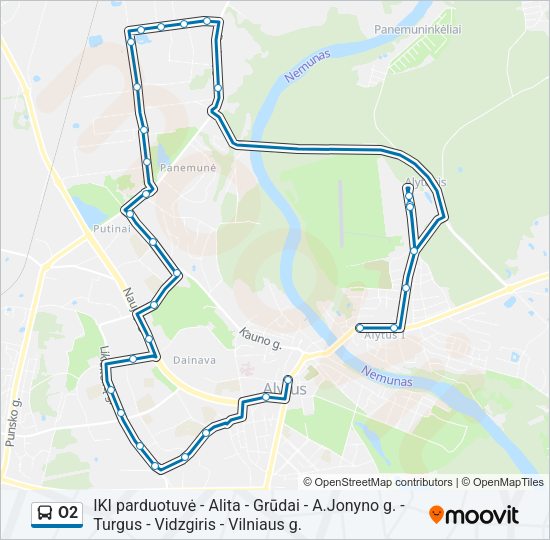 O2 Bus Line Map