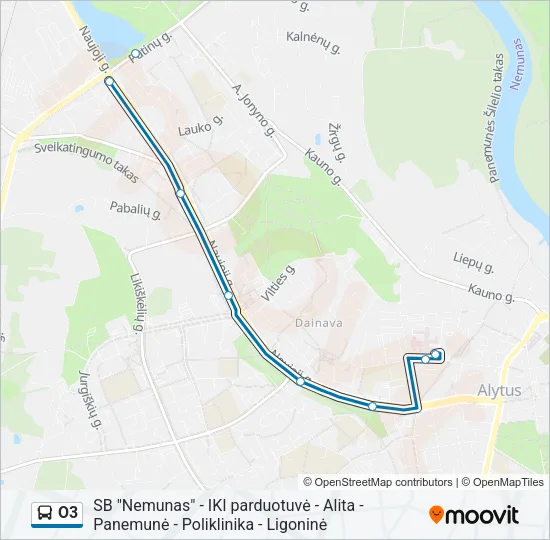 O3 Bus Line Map