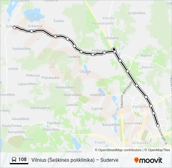 108 Bus Line Map