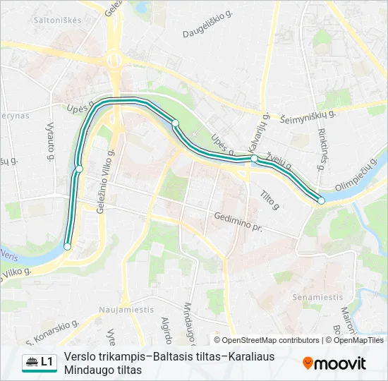 Паром L1: карта маршрута
