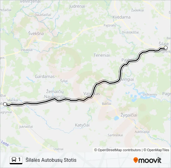 1 Bus Line Map