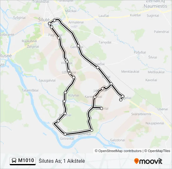M1010 Bus Line Map