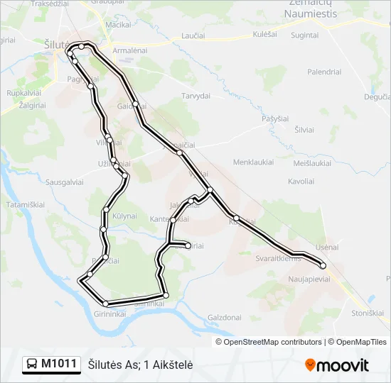 M1011 Bus Line Map