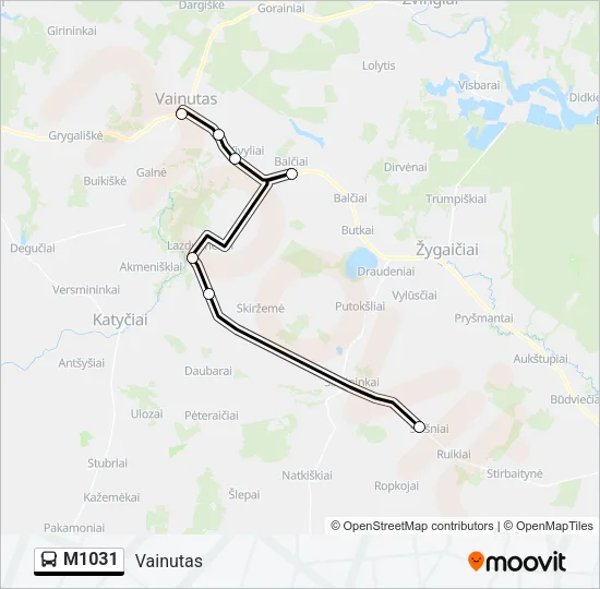 M1031 Bus Line Map